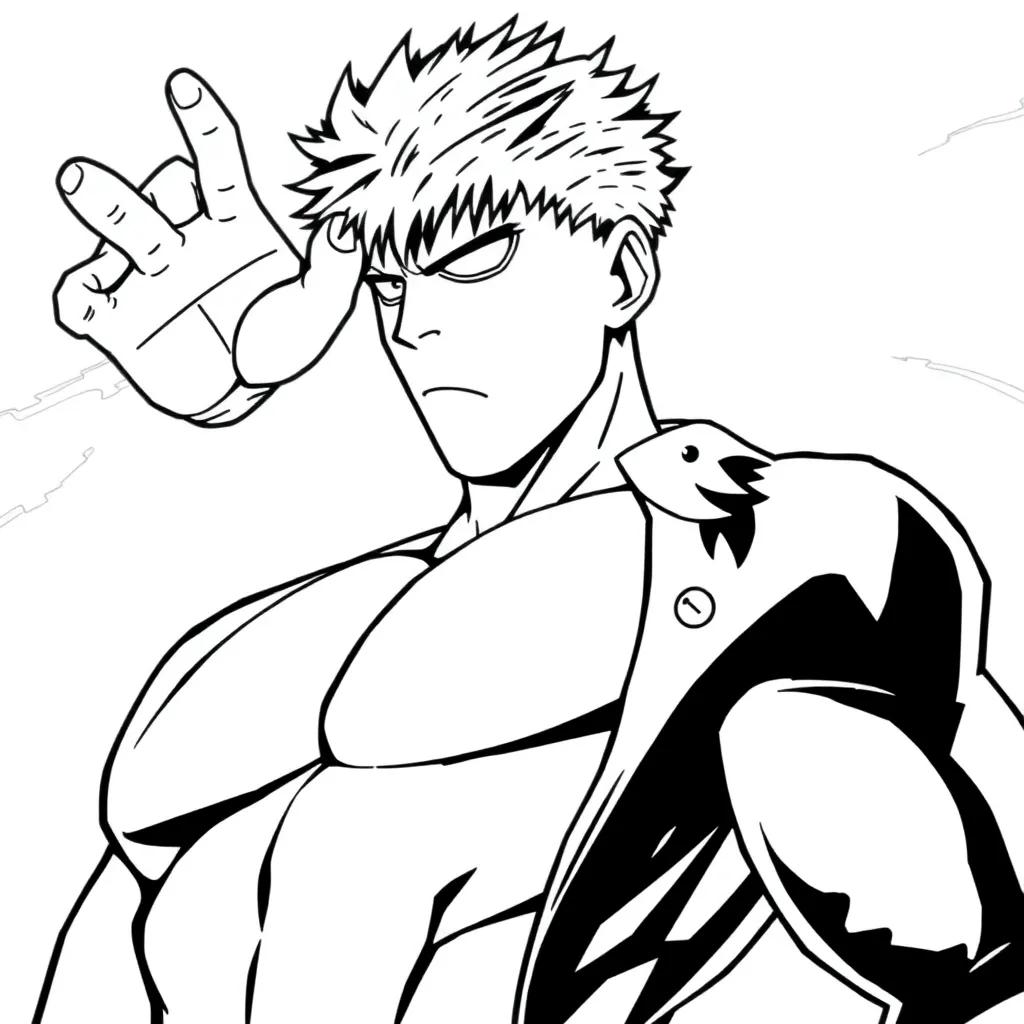 One Punch Man Coloring Page