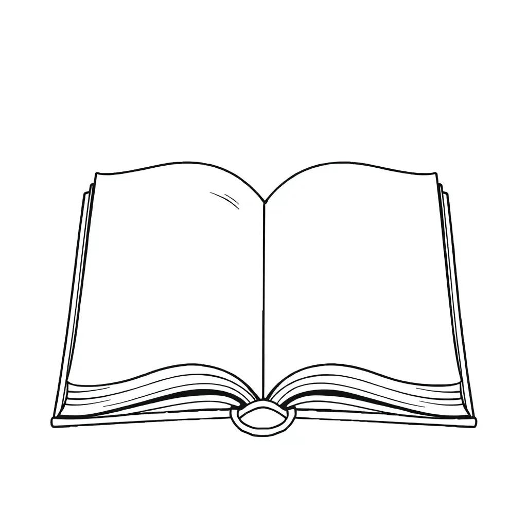 Open Book Coloring Page