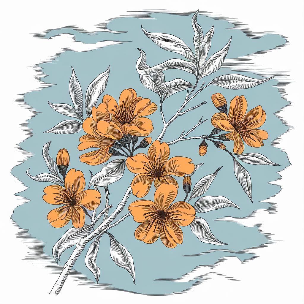 Orange Blossom Coloring Page