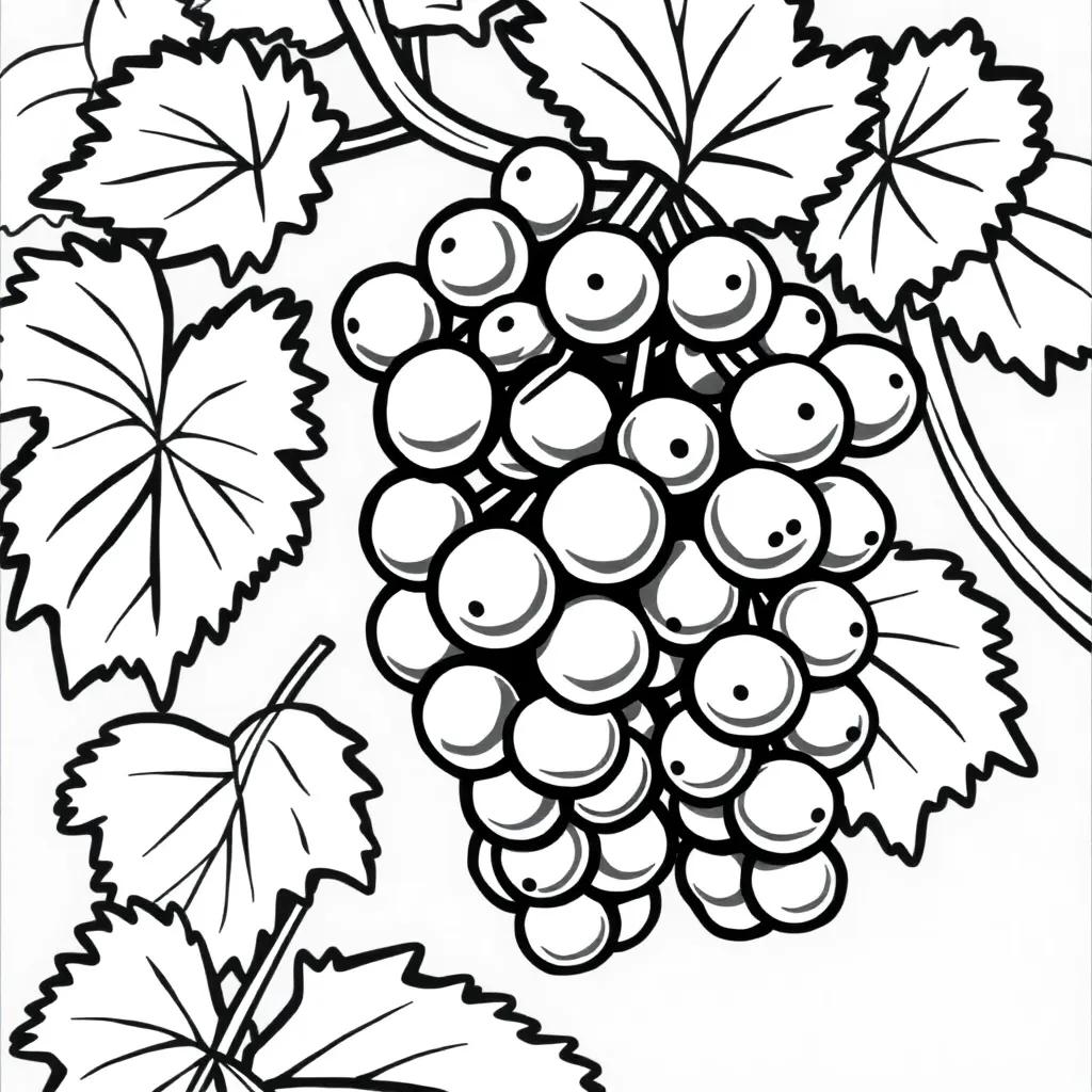 Oregon Grape Coloring Page