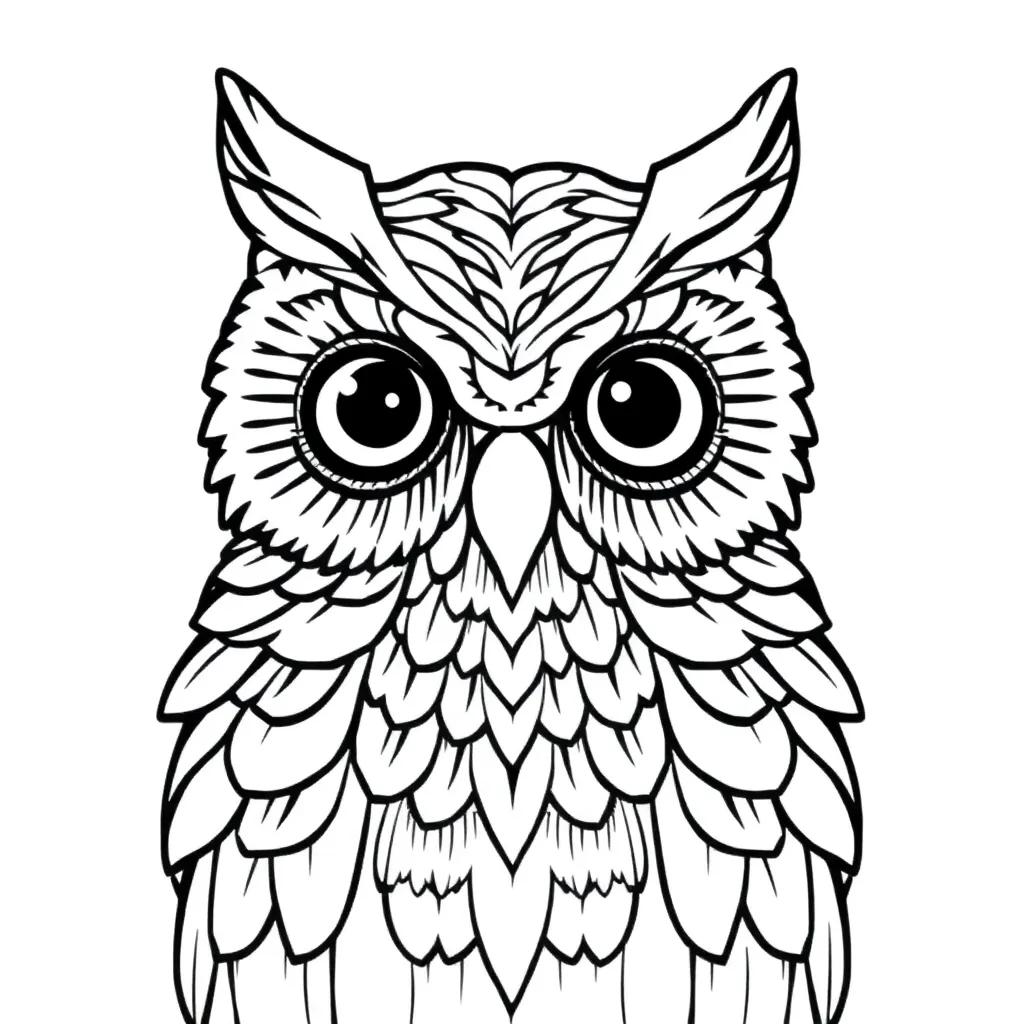 Owl Coloring Pages For Adults