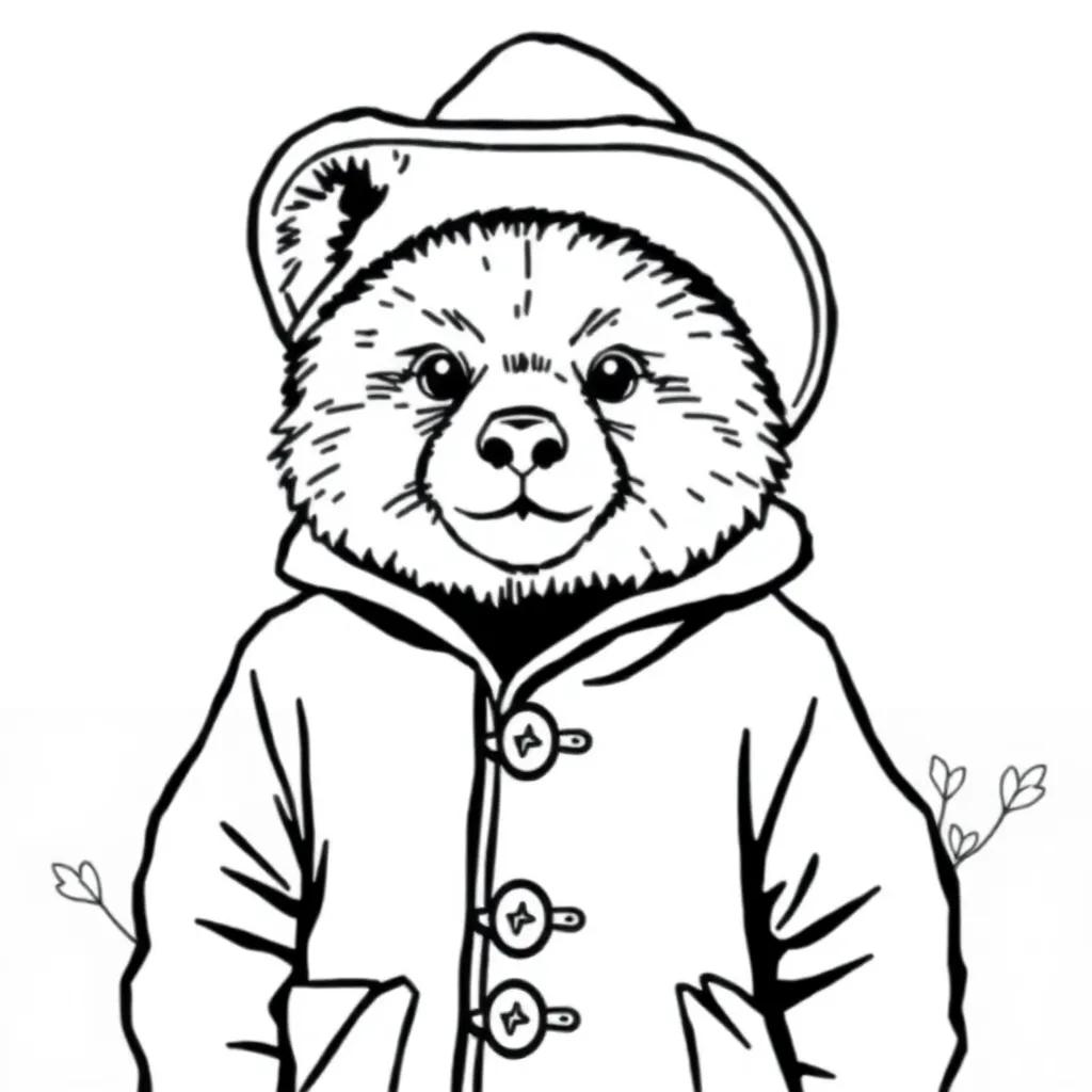 Paddington Bear Coloring Page