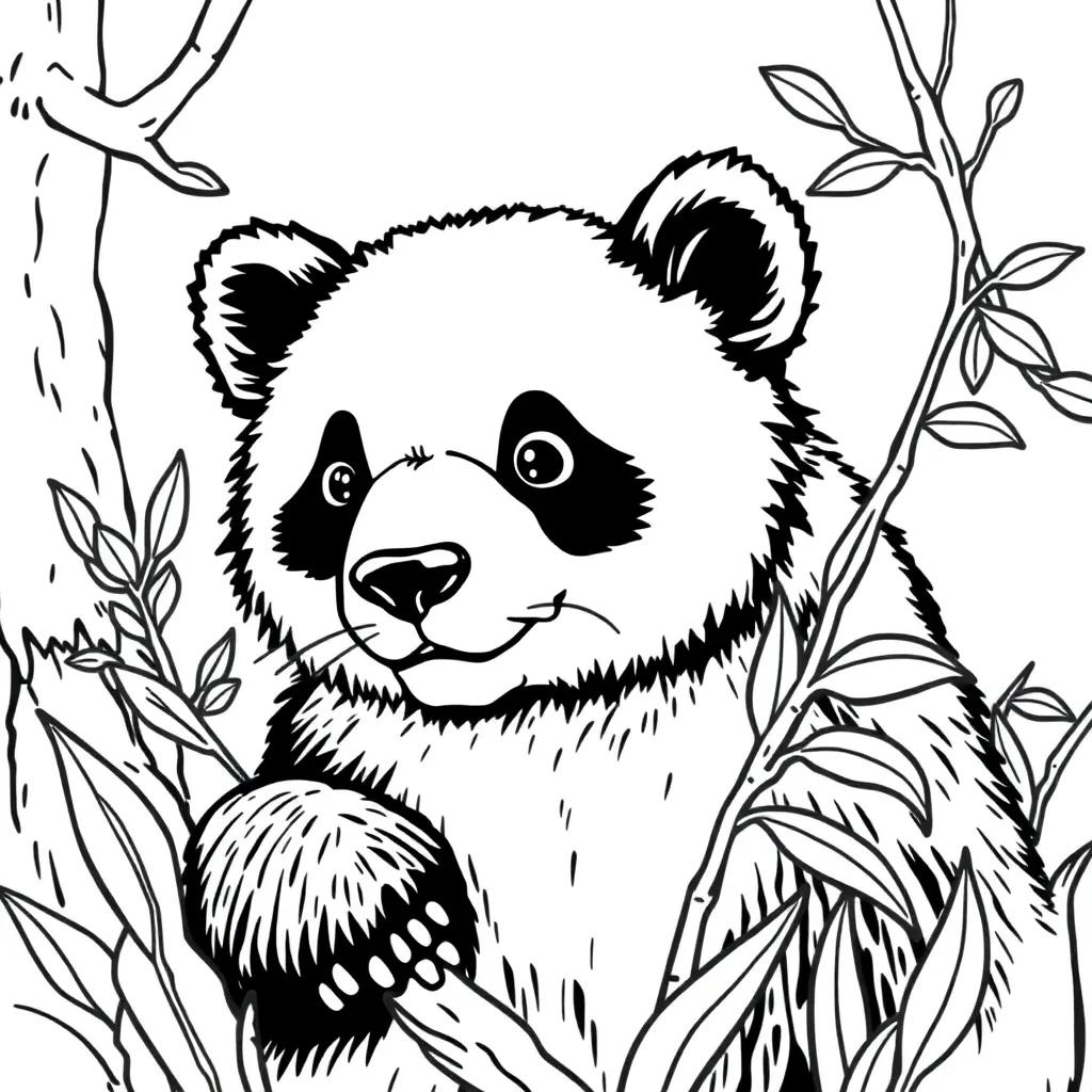 Panda Coloring Pages Free