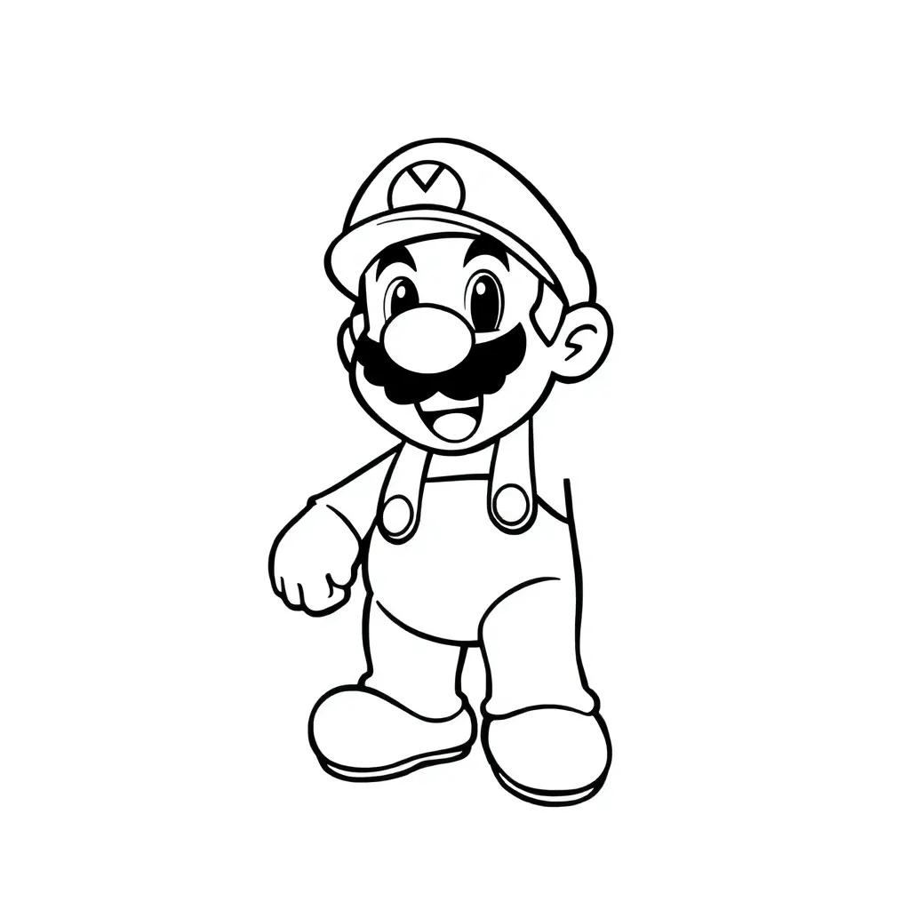 Paper Mario Coloring Page