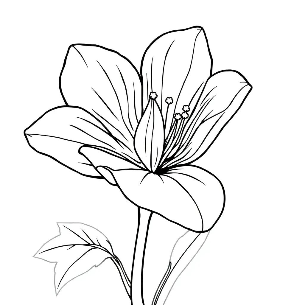 Parts Of A Flower Coloring Page