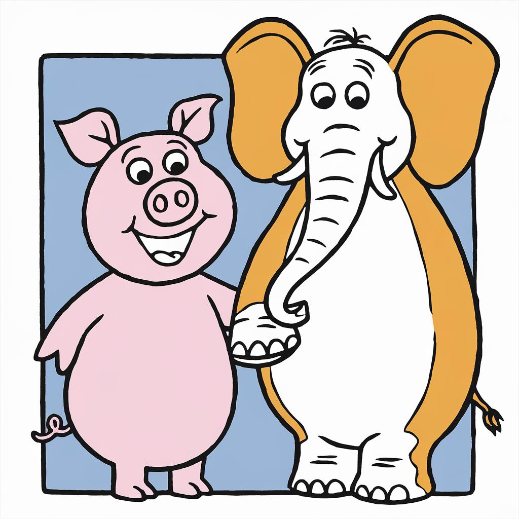 Piggie And Gerald Coloring Pages