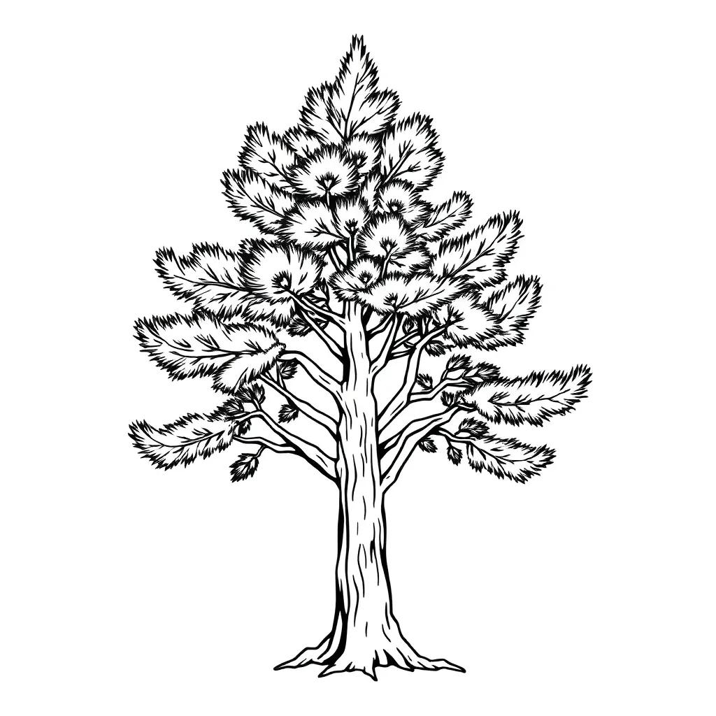 Pine Tree Coloring Page