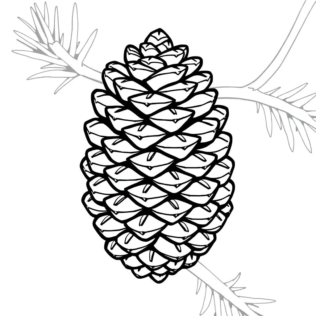 Pine Cone Coloring Page