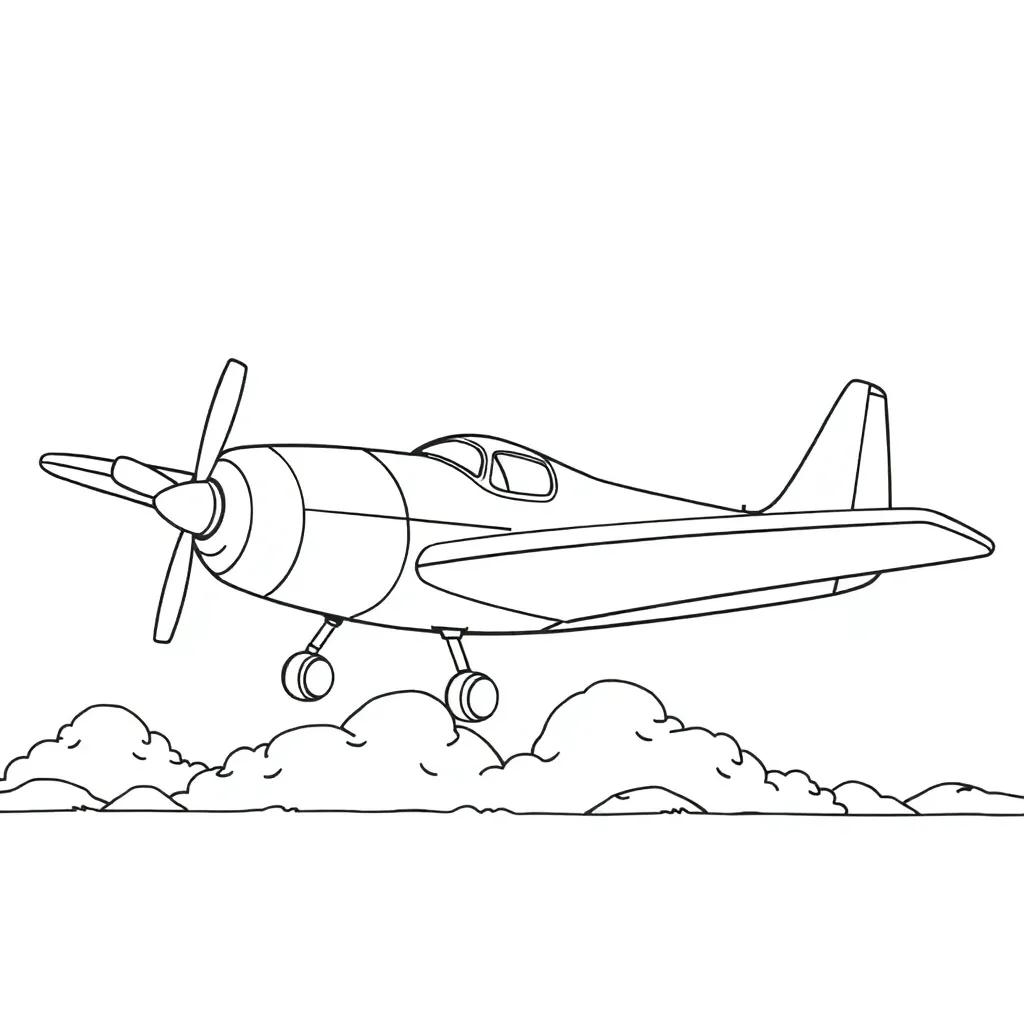 Plane Coloring Pages Printable