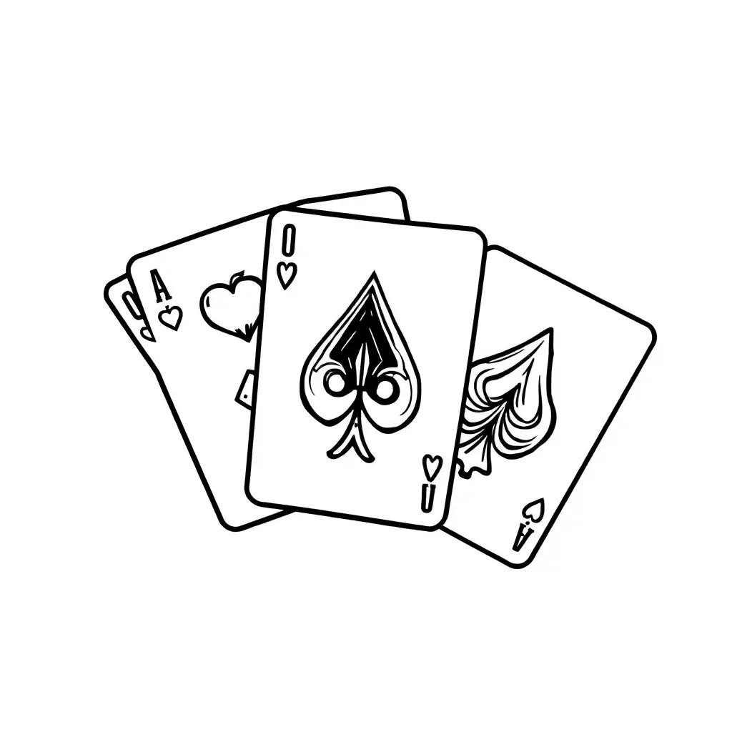 Playing Cards Coloring Pages