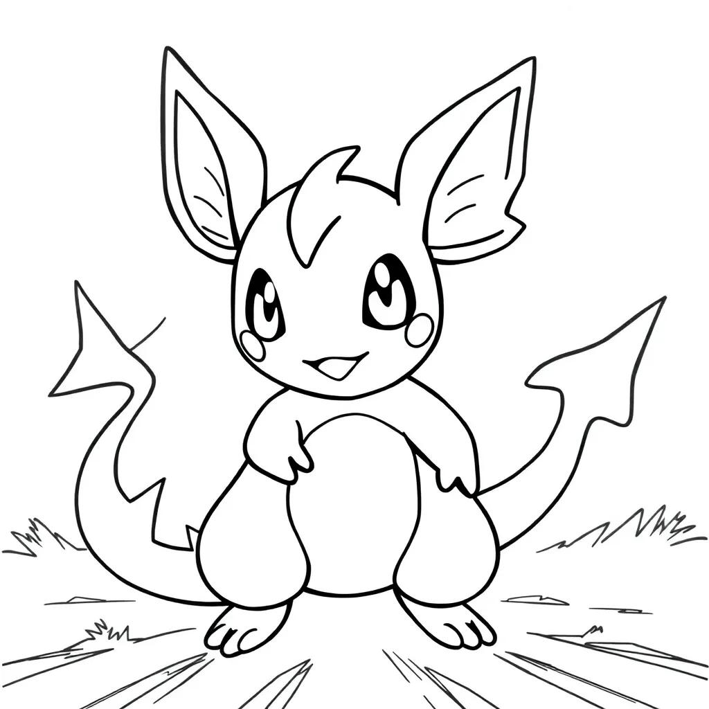 Pokemon Coloring Pages Raichu