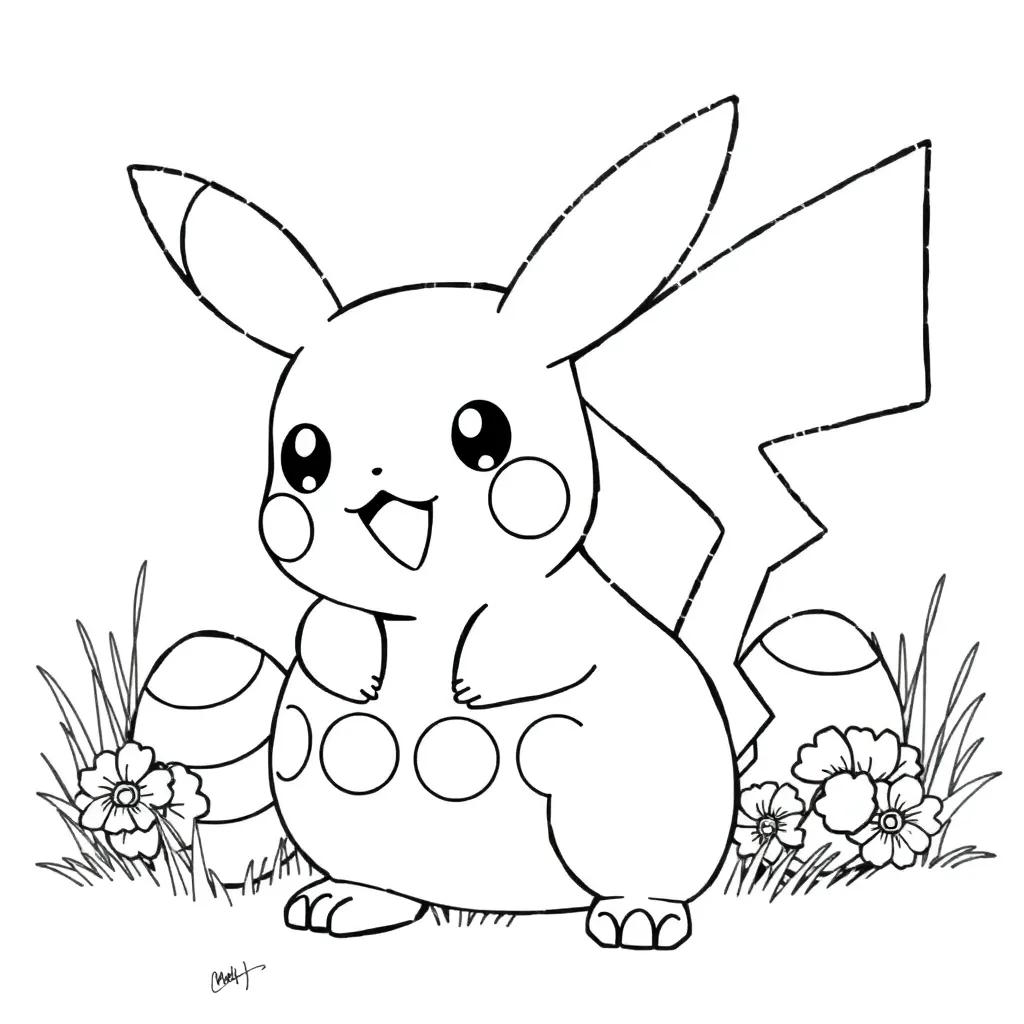 Pokemon Easter Coloring Pages