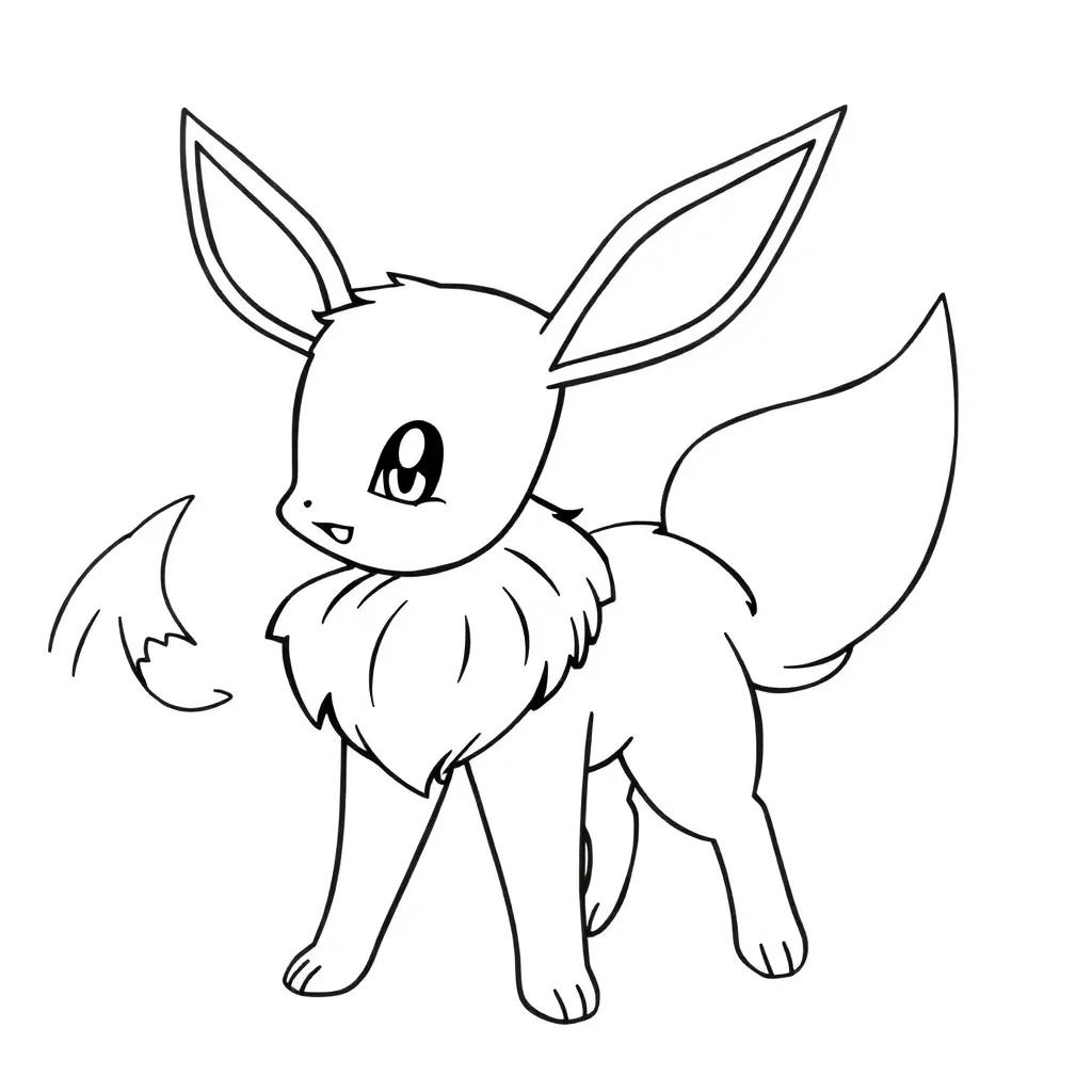 Pokemon Coloring Pages Of Eevee Evolutions
