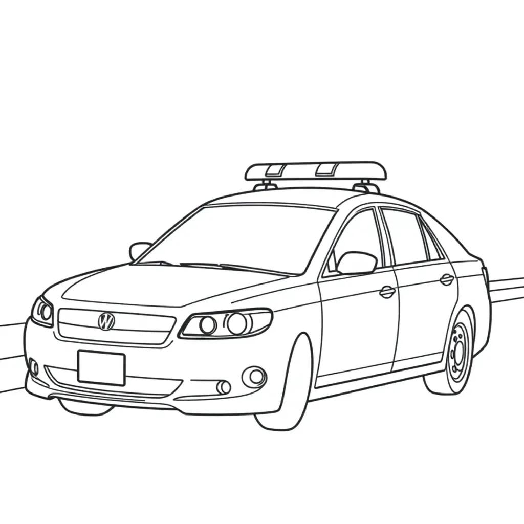 Police Car Printable Coloring Pages