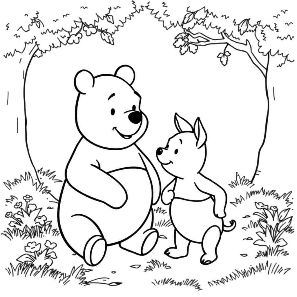 Pooh And Piglet Coloring Pages