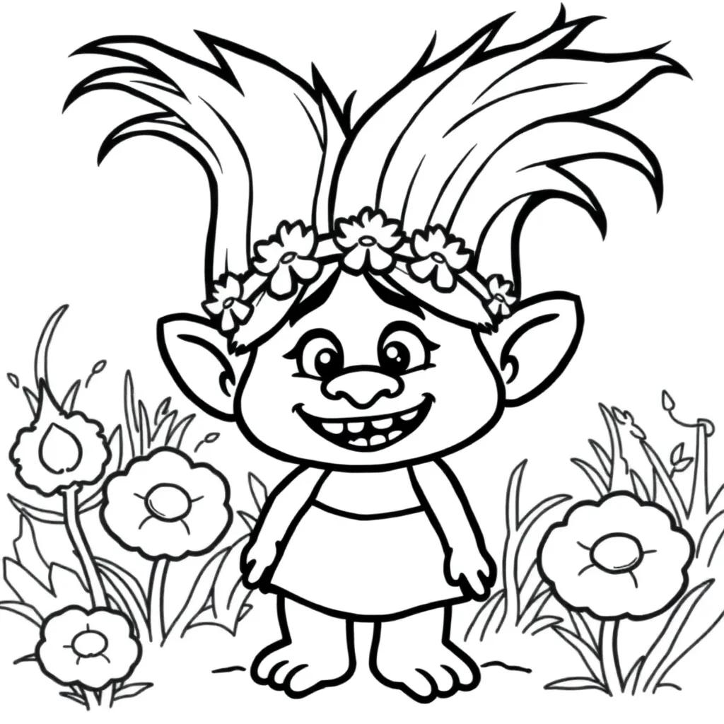Poppy Trolls Coloring Pages