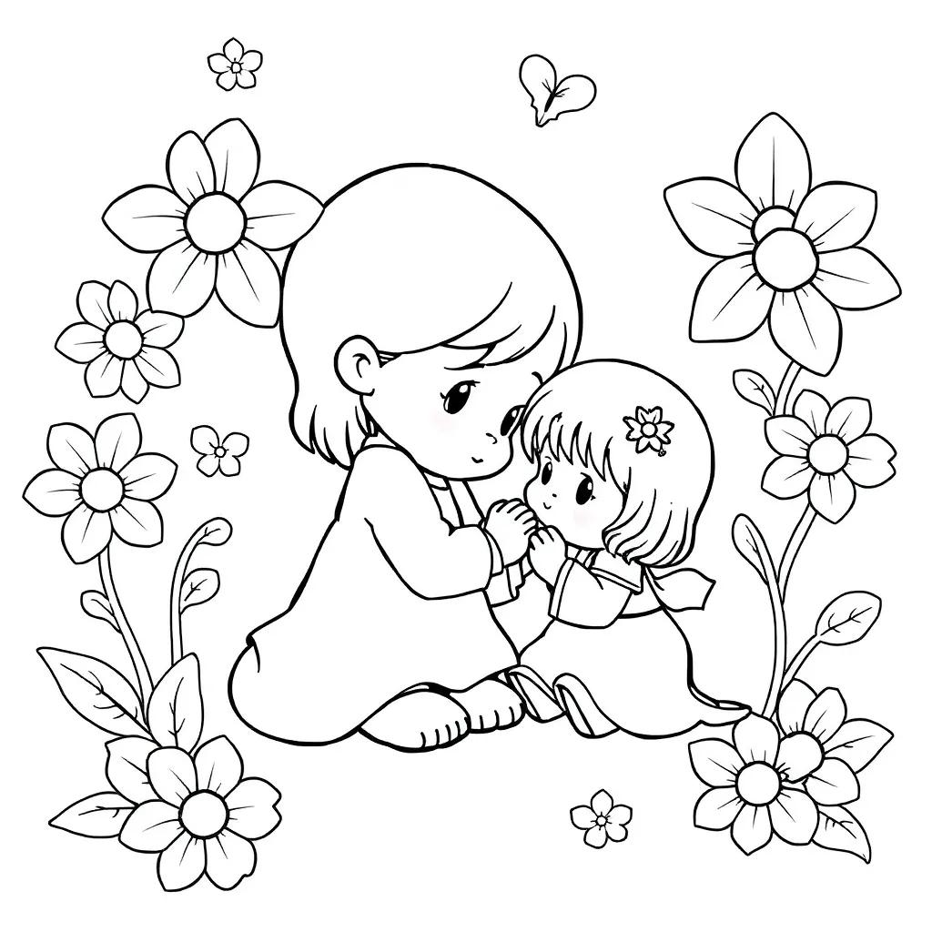 Precious Moments Free Coloring Pages