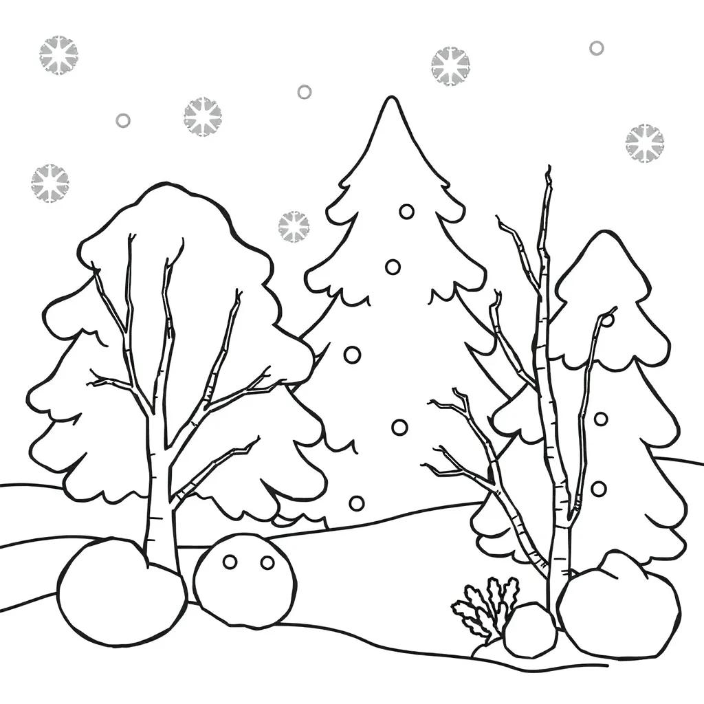 Preschool Coloring Pages For Winter
