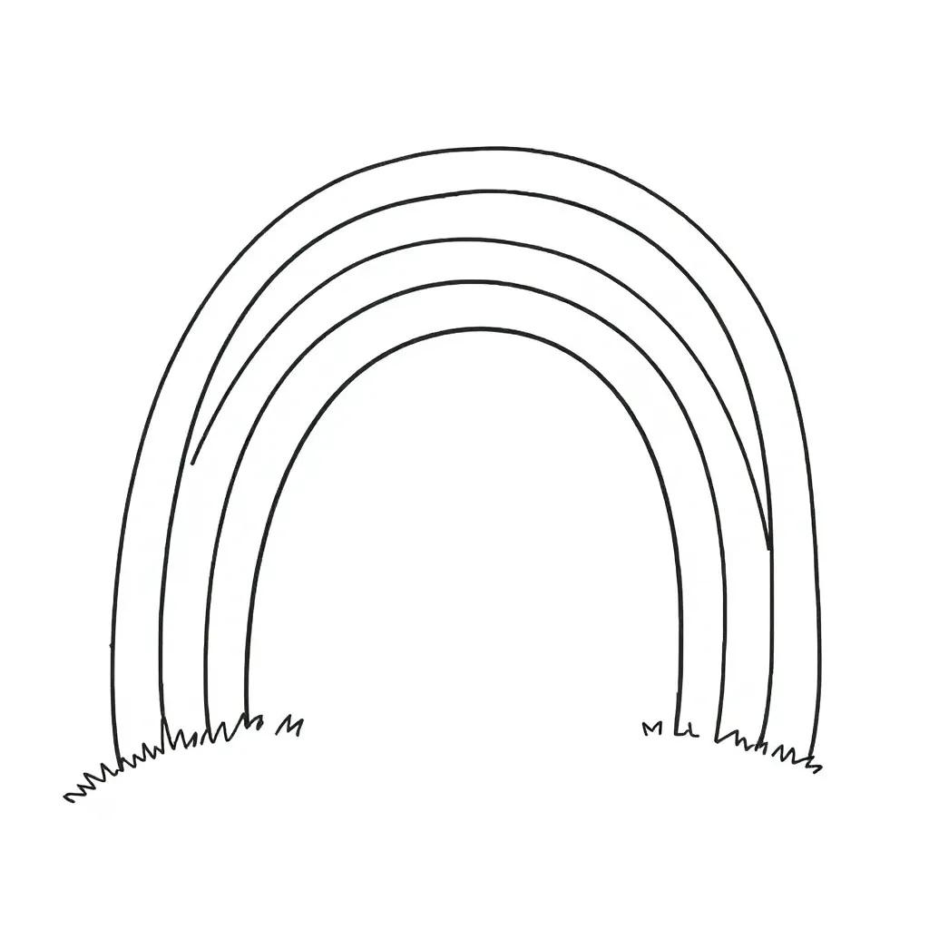 Preschool Rainbow Coloring Pages