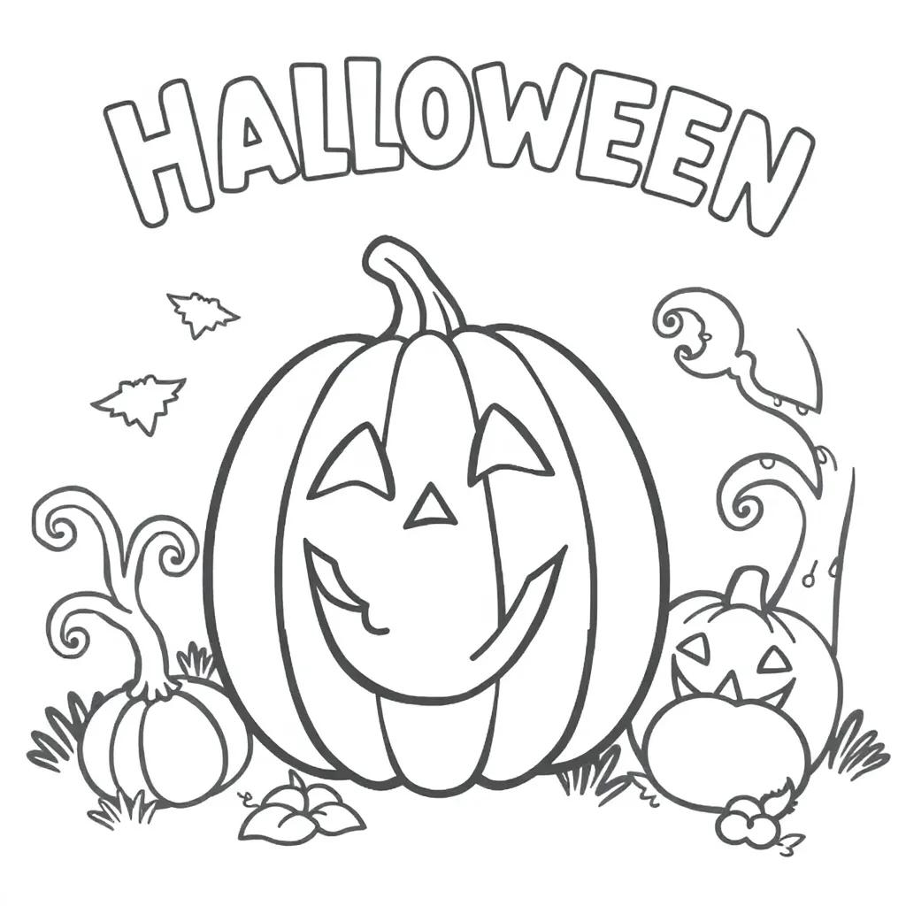 Preschool Halloween Coloring Page
