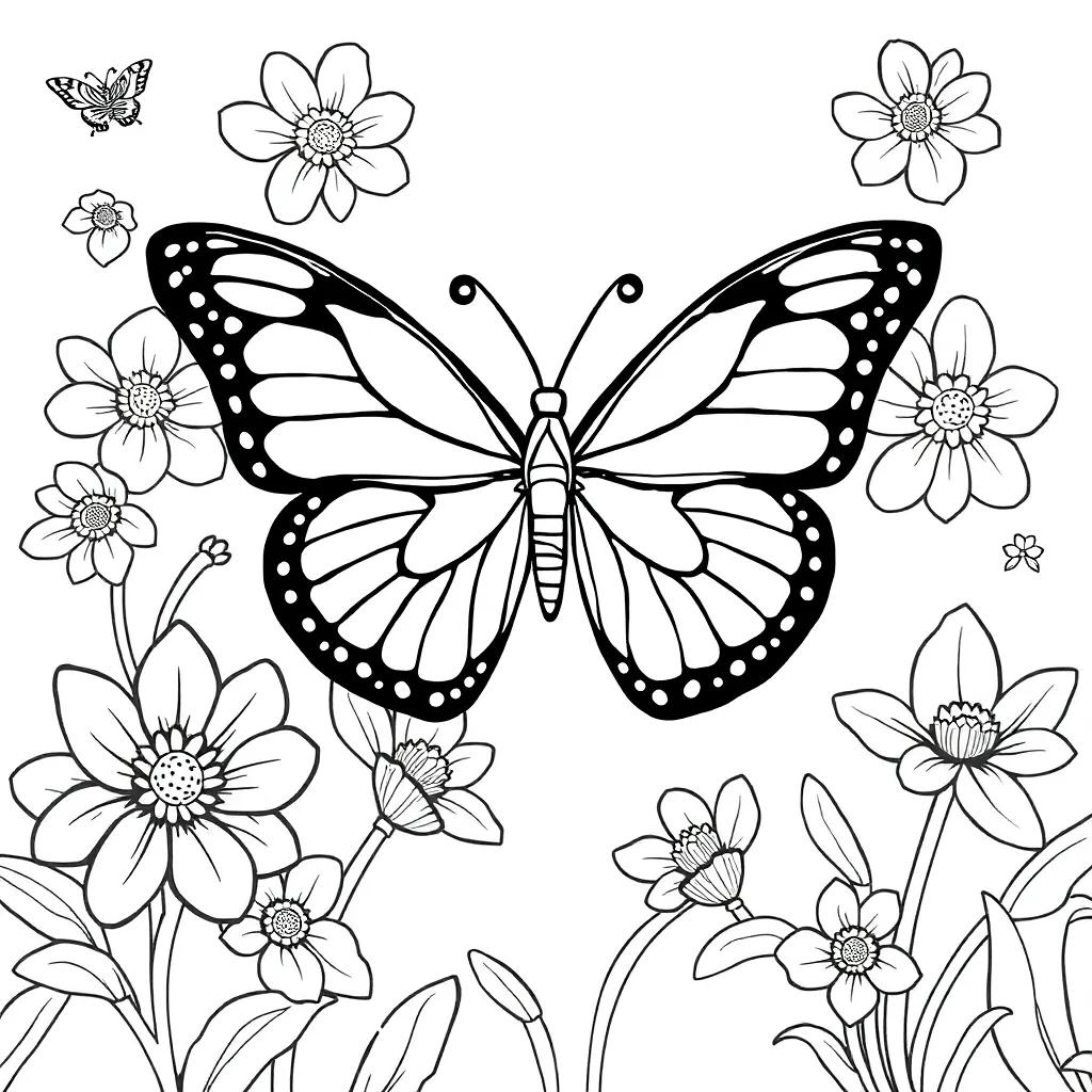 Pretty Butterfly Coloring Pages