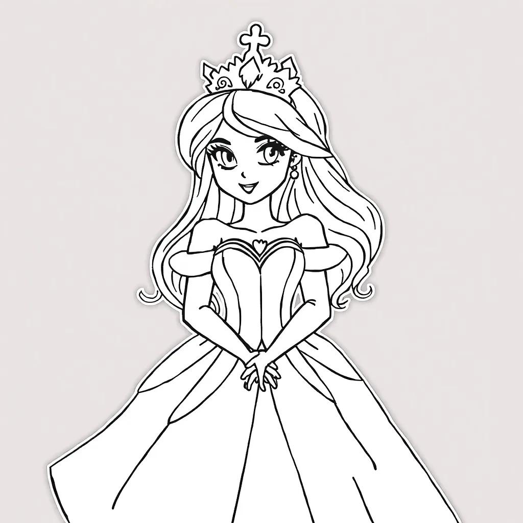 Prince Princess Coloring Pages