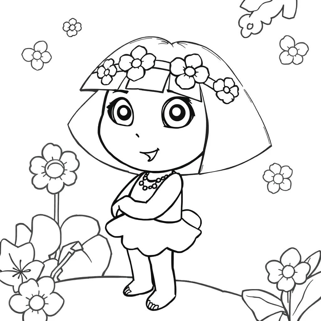 Princess Dora Coloring Pages
