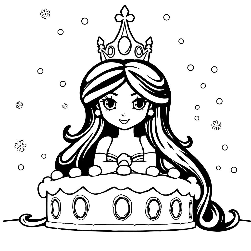 Princess Birthday Coloring Pages
