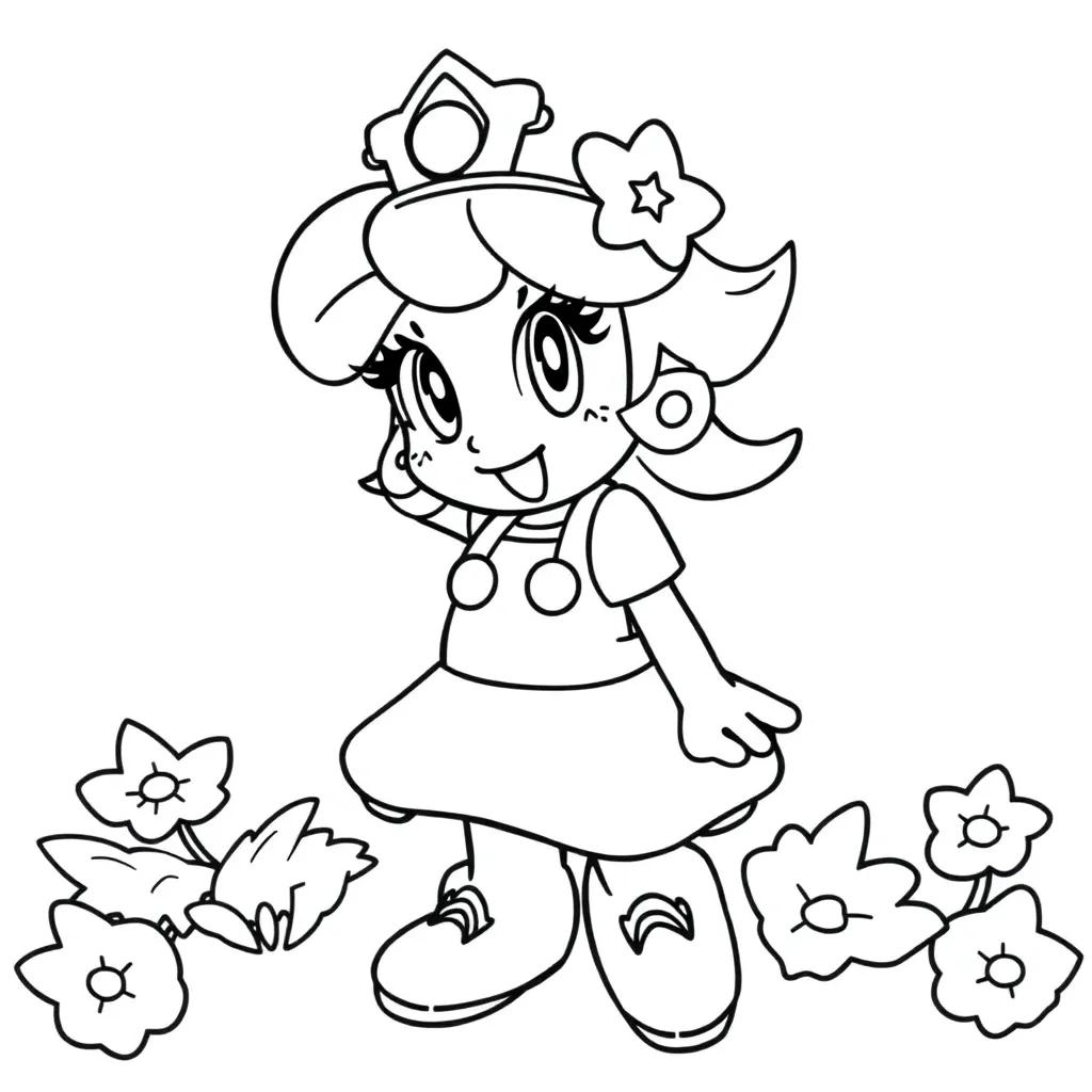 Princess Daisy Mario Coloring Pages