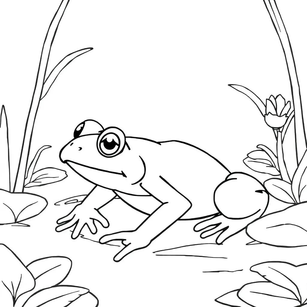 Princess In The Frog Coloring Pages