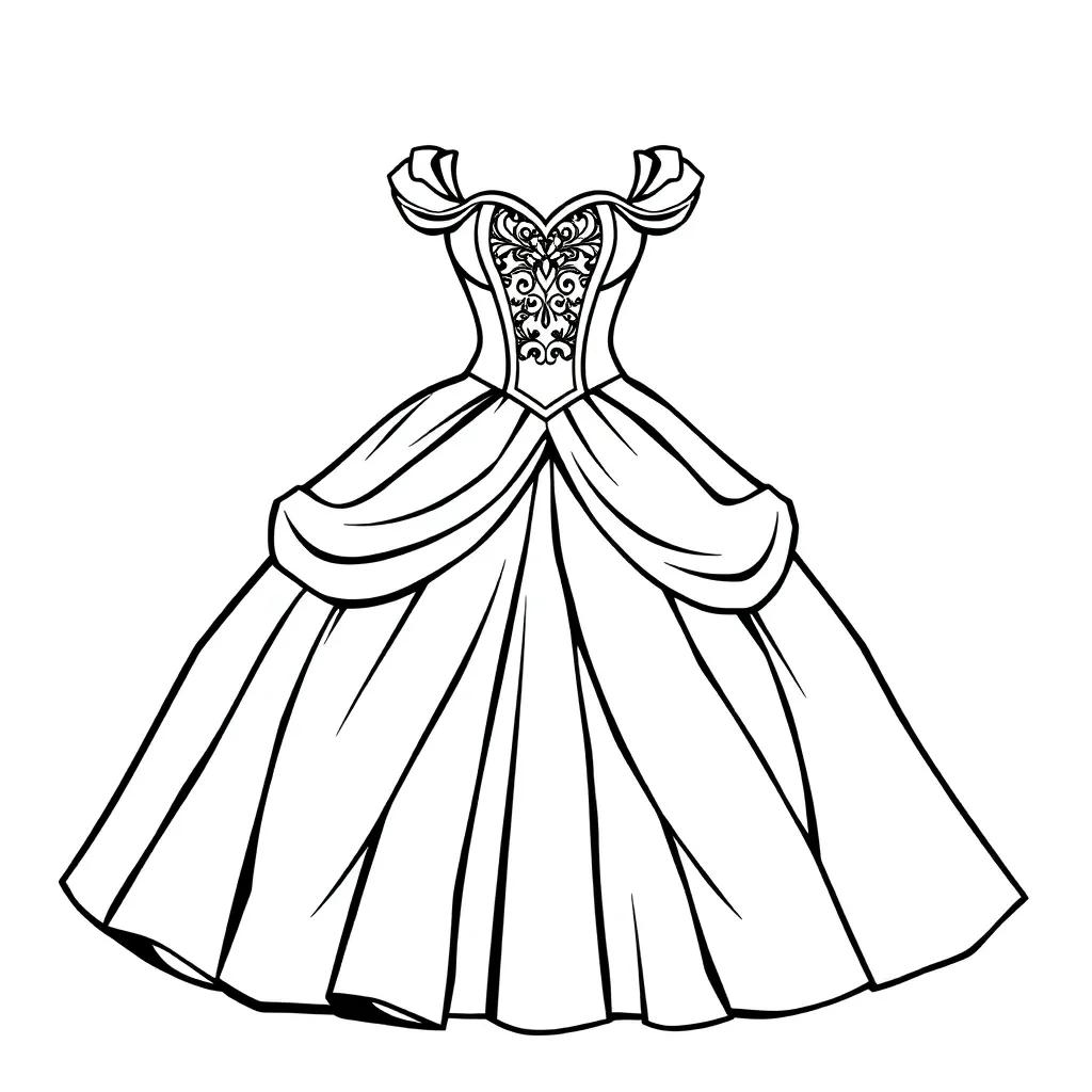 Princess Dress Coloring Page