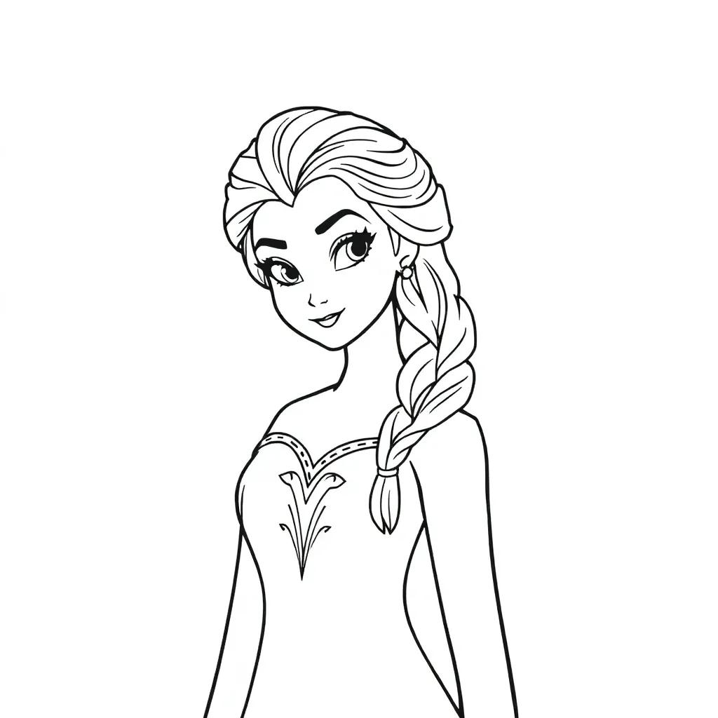 Princess Elsa Coloring Page