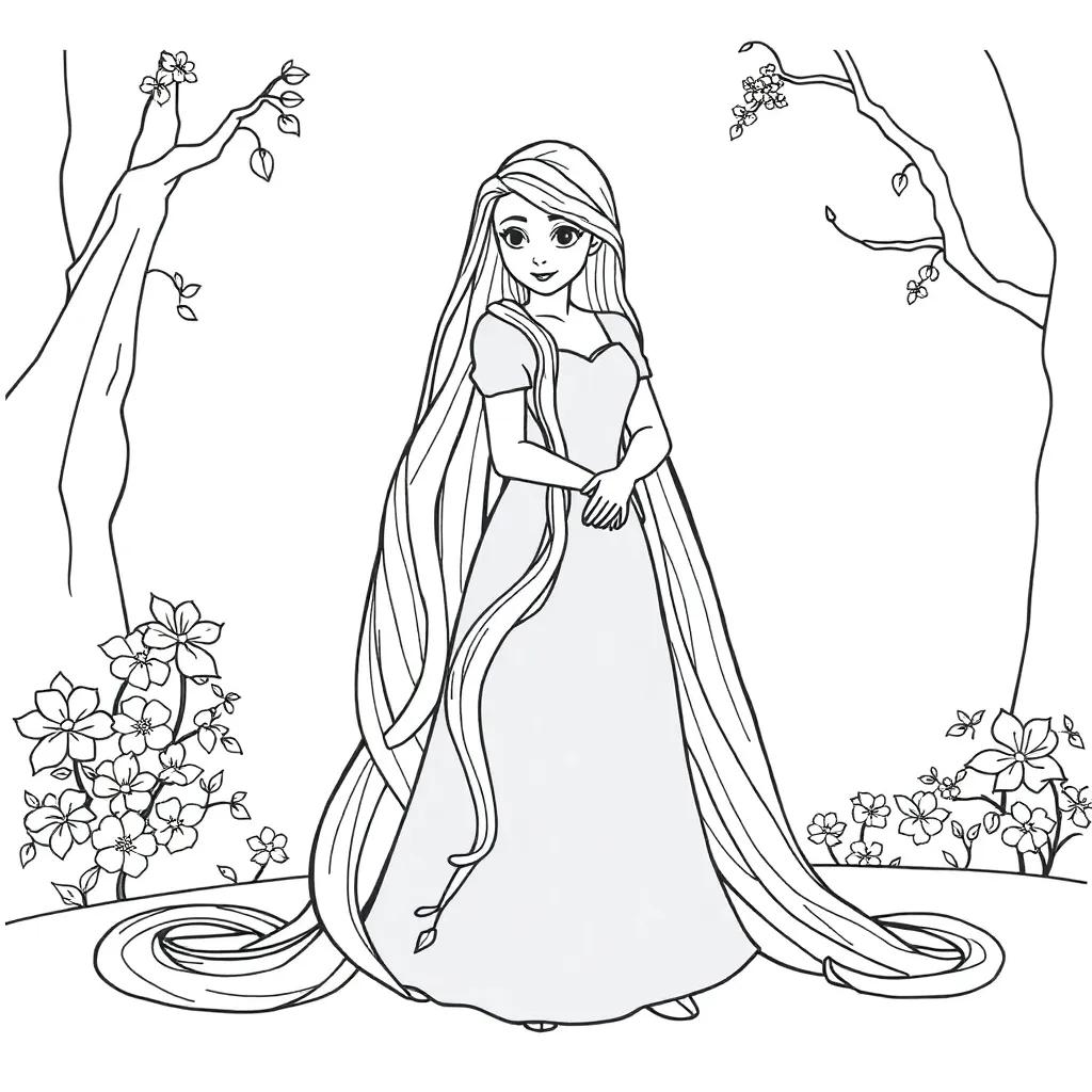 Print Rapunzel Coloring Pages