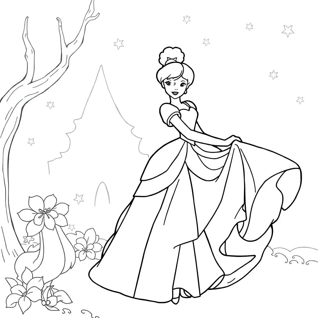 Printable Coloring Pages Of Cinderella