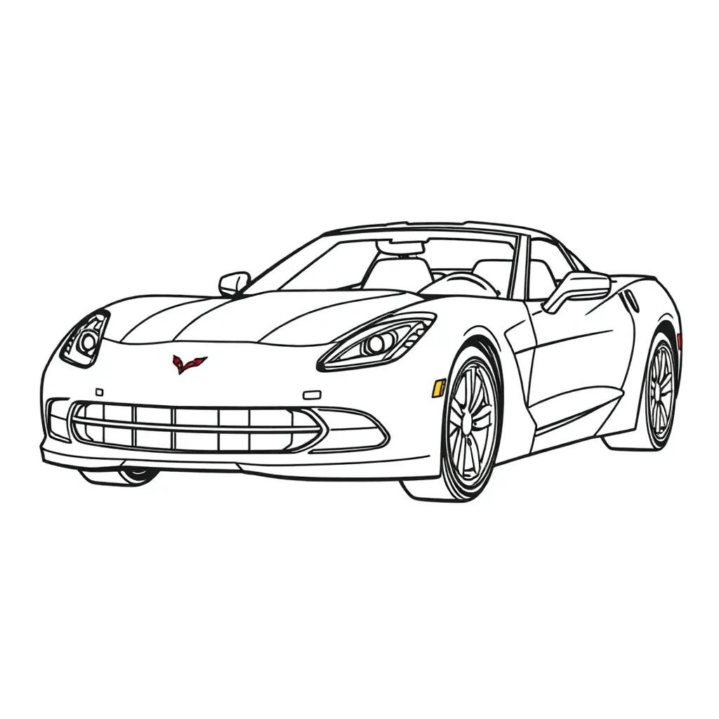 Printable Corvette Coloring Pages