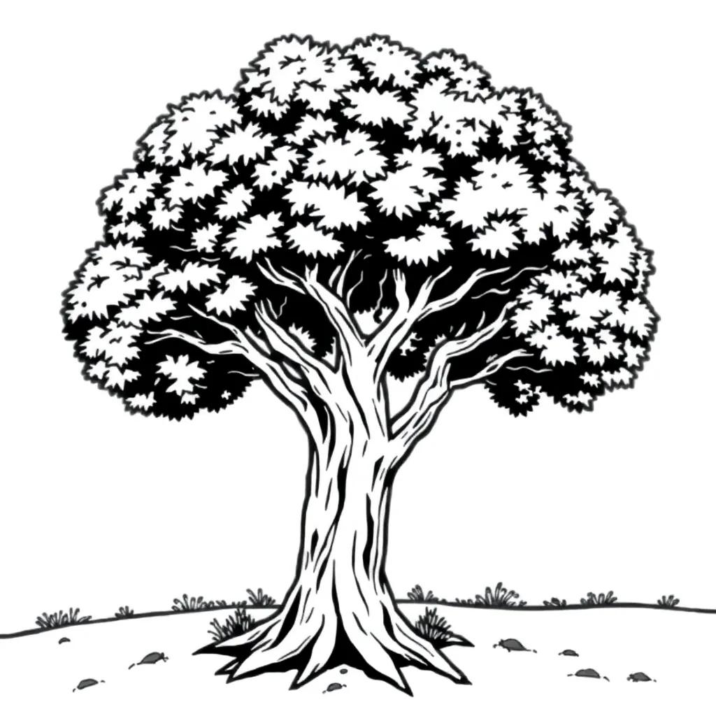 Printable Tree Coloring Page