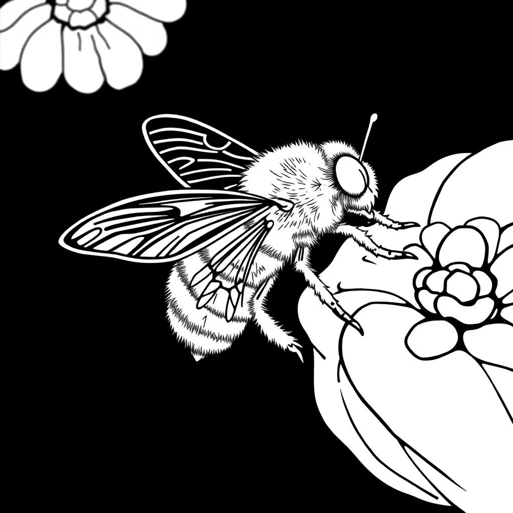 Printable Bee Coloring Pages