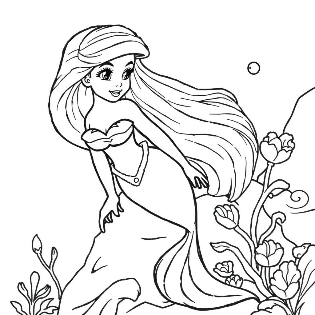 Printable Ariel Coloring Page