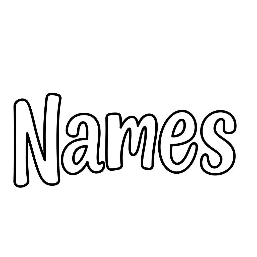 Printable Coloring Pages Names