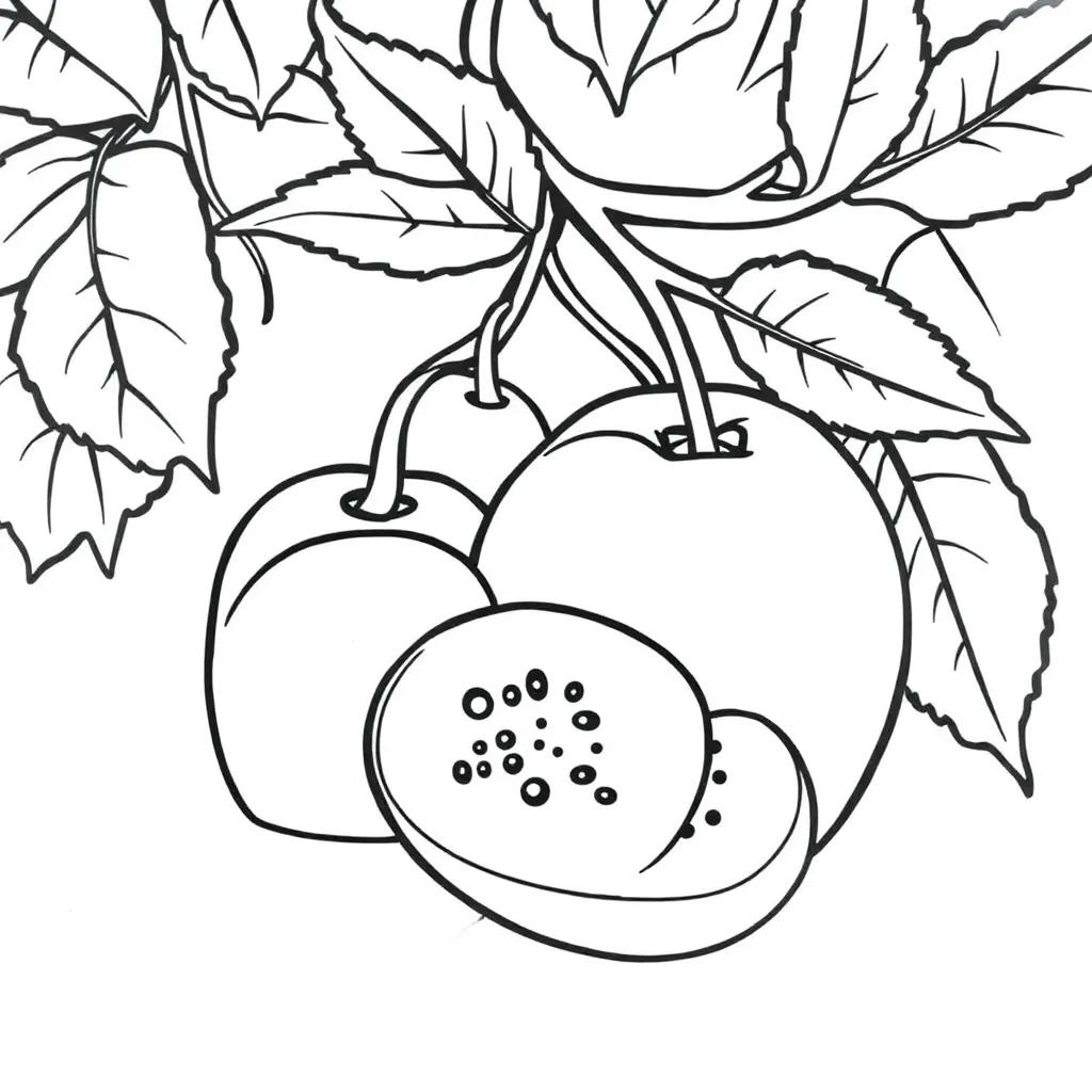Printable Coloring Pages Of Fruit
