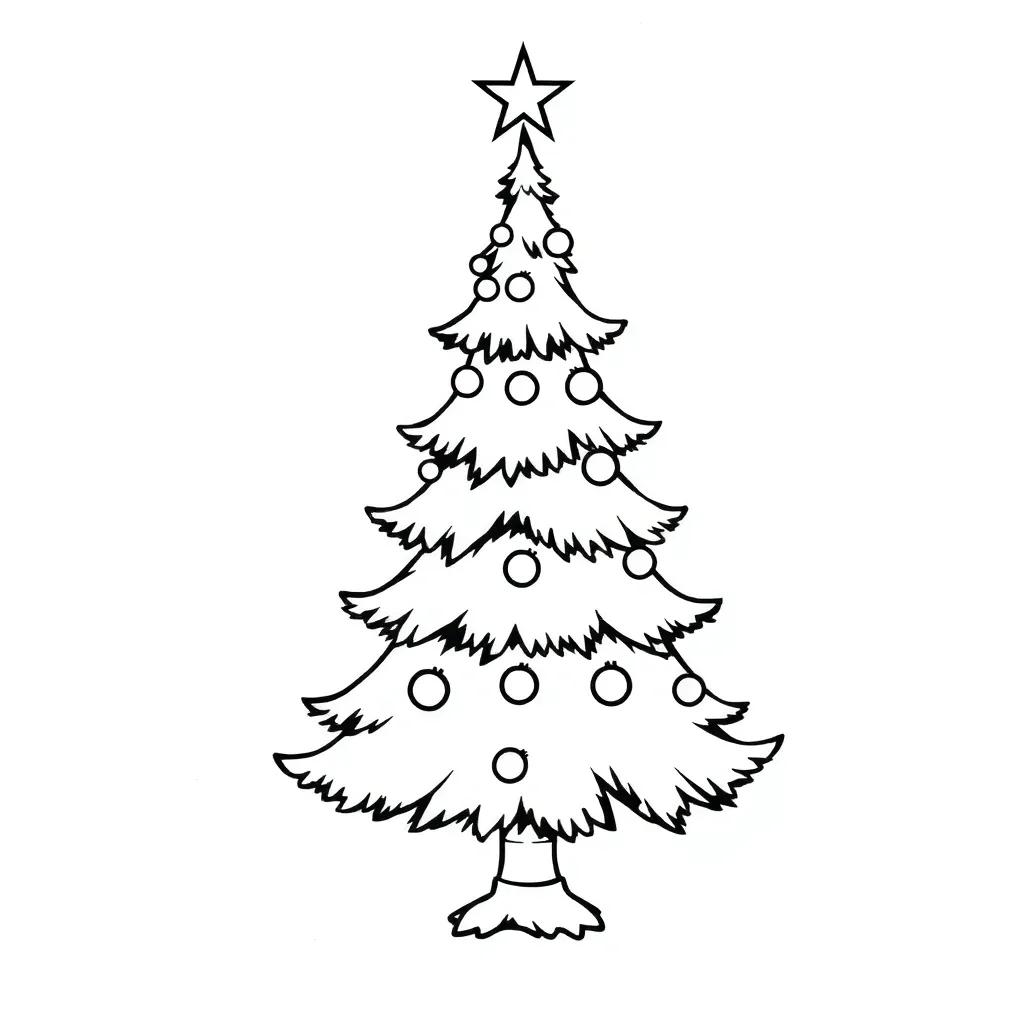 Printable Christmas Tree Color Page