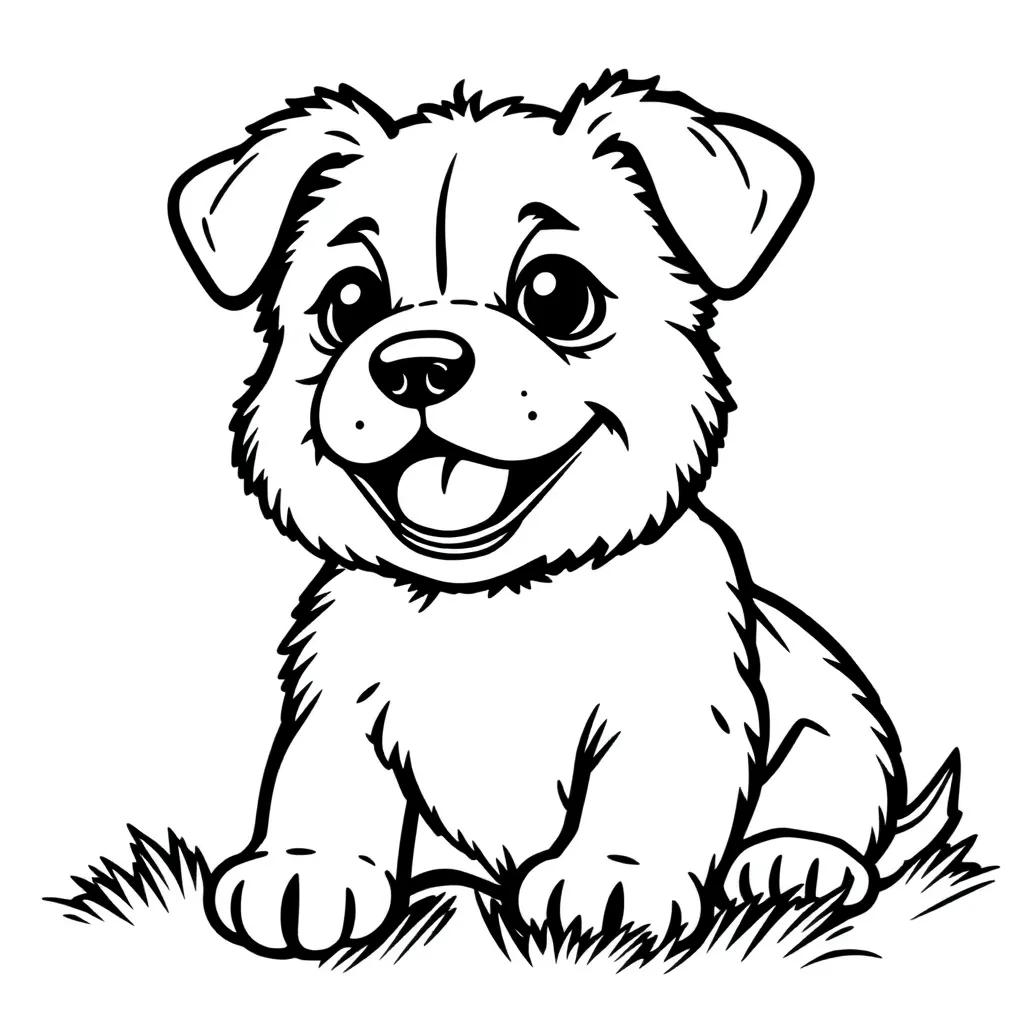 Printable Cute Dog Coloring Pages