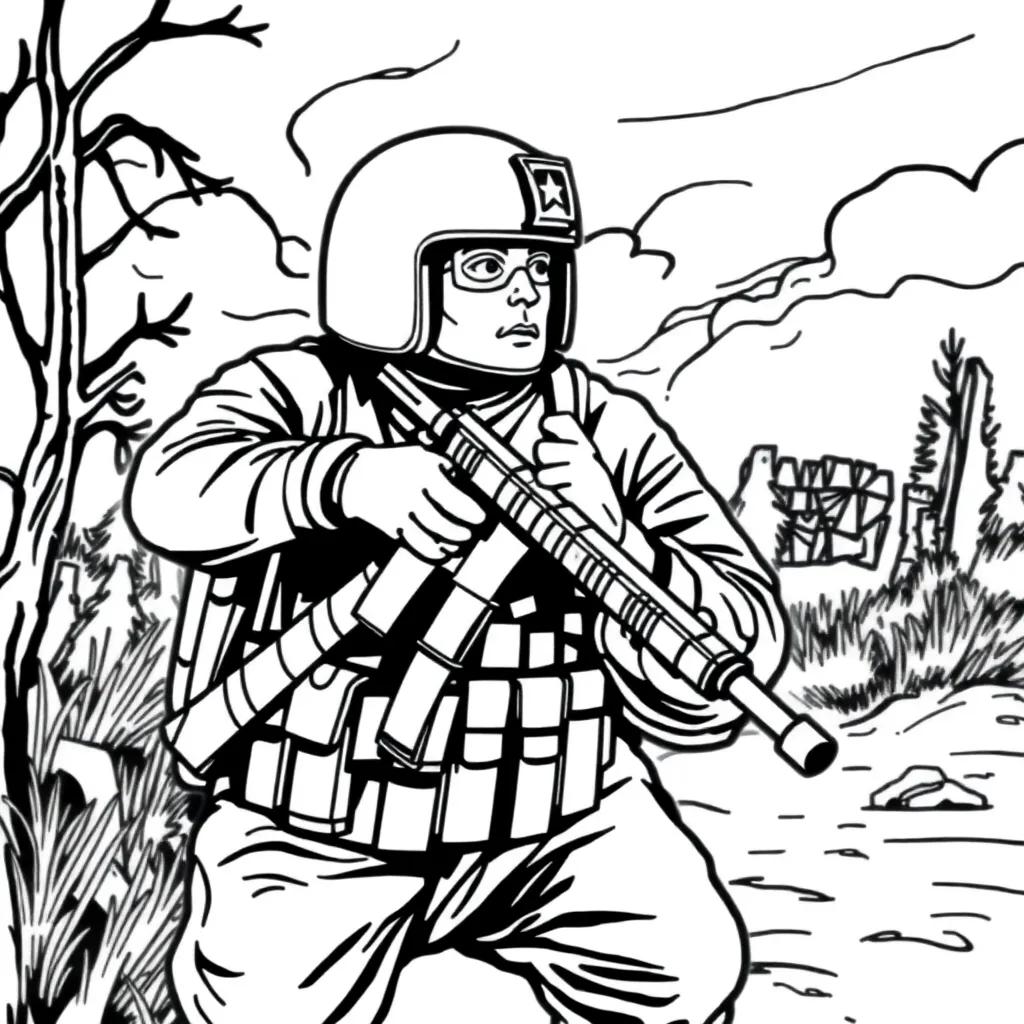 Printable Army Coloring Pages