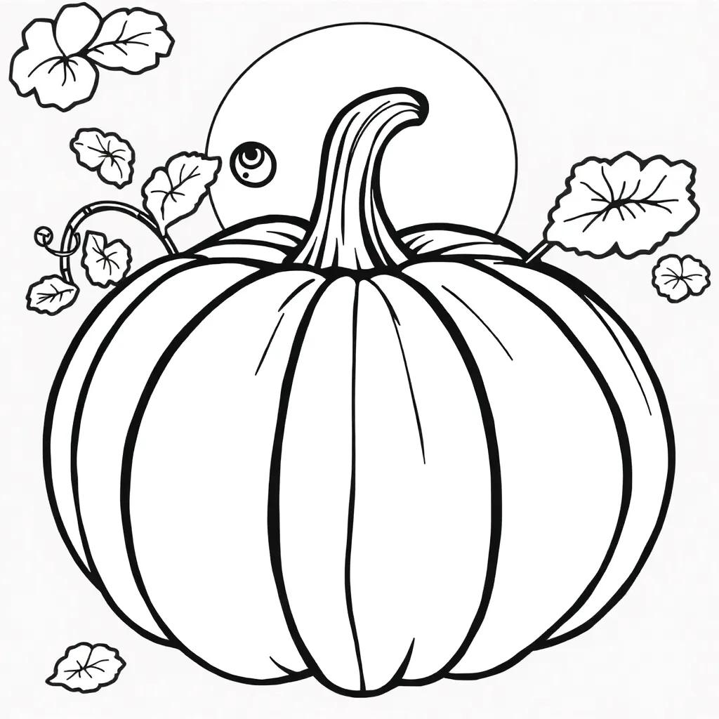 Printable Coloring Page Pumpkin