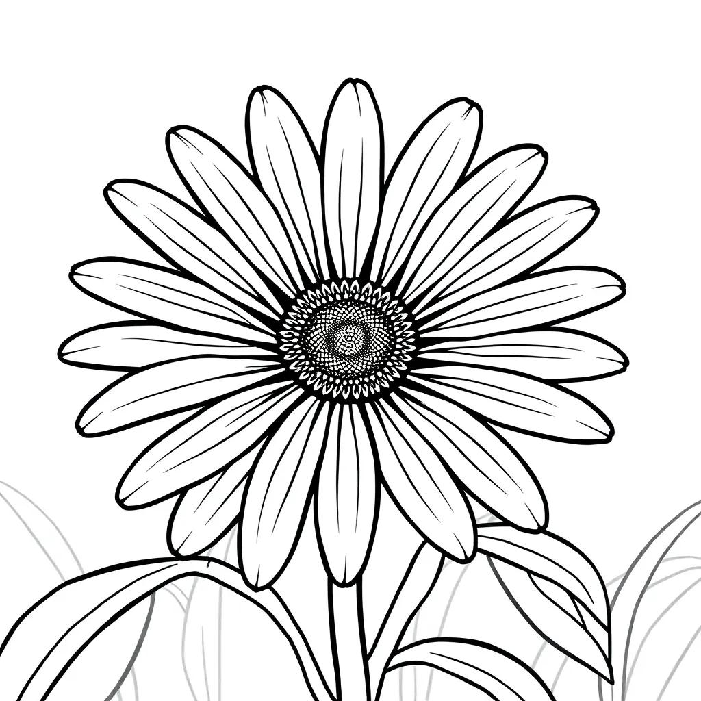 Printable Daisy Coloring Pages