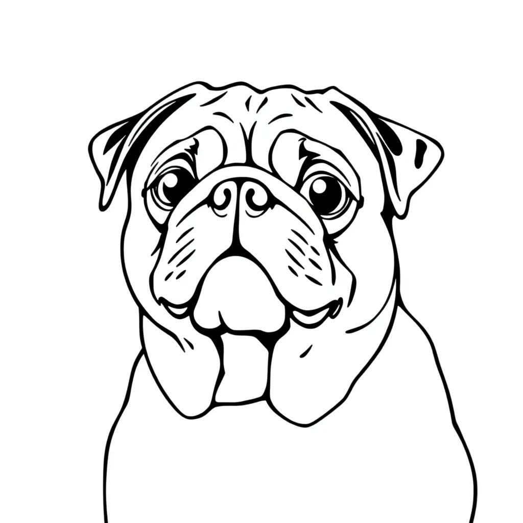Printable Pug Coloring Pages