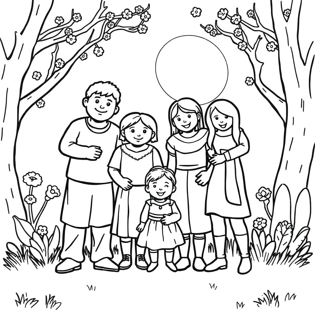 Printable Family Coloring Pages