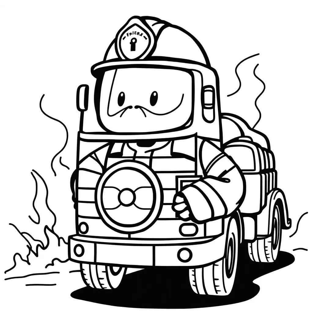 Printable Firefighter Coloring Pages