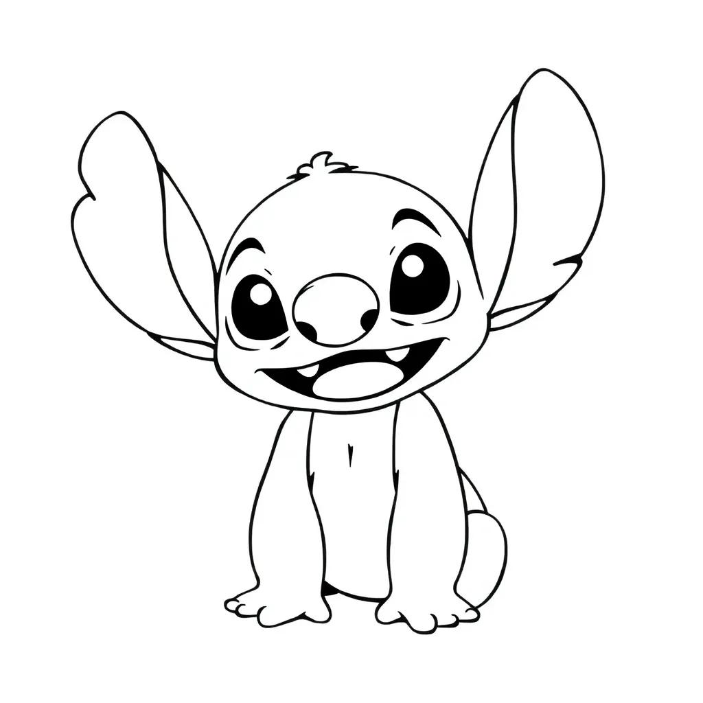 Printable Lilo Adorable Cute Stitch Coloring Pages