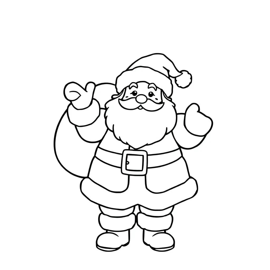 Printable Coloring Pages Of Santa